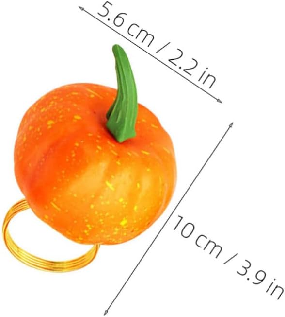 4pcs Halloween Pumpkin Napkin Holder Alloy Foam Decorative