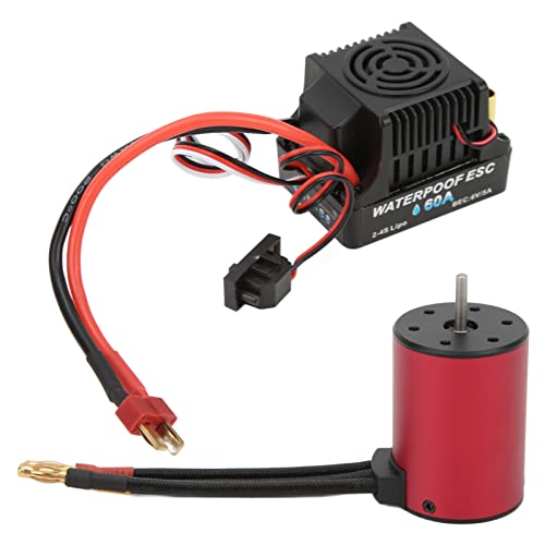 Generic RC �u���V���X���[�^�[ ESC �R���{ 60A ESC S3650 5200KV �L�b�g 1/10 RC �J�[�g���b�N CNC �@�B���H�A���~�j�E���I�[���R���f�B�V�������[�V���O�p