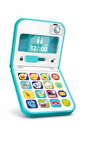 Image of iPlay iLearn Baby Cell Phone Toy for 6-12 Months | Flip Smartphone Pretend Play Musical Toy with Mirror & Sounds | Montessori Learning Toy for Toddlers (Pack of 1)
