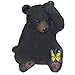 Sitting Black Bear with a Butterfly Figurine, Freestanding Tabletop Decoration, Rustic Cabin DÃ©cor, 7 Inches