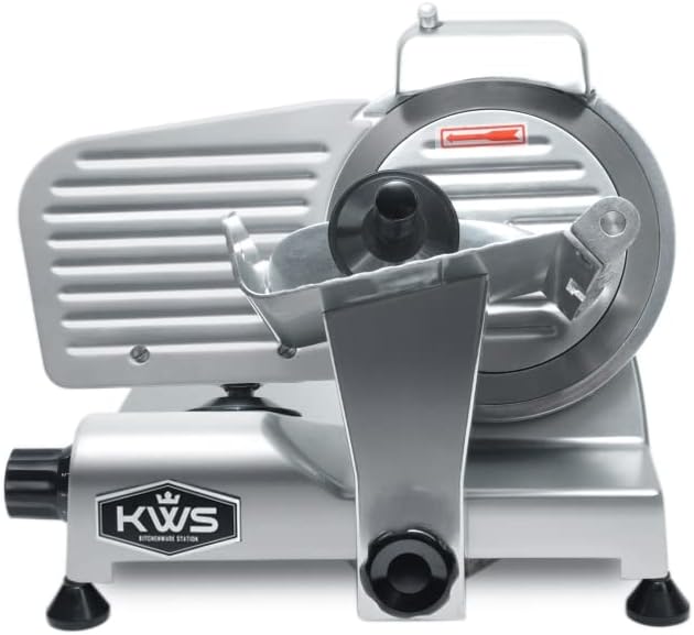 MS-6SS Commercial 200W Electric Meat Slicer w/ Stainless Steel Blade (Silver)