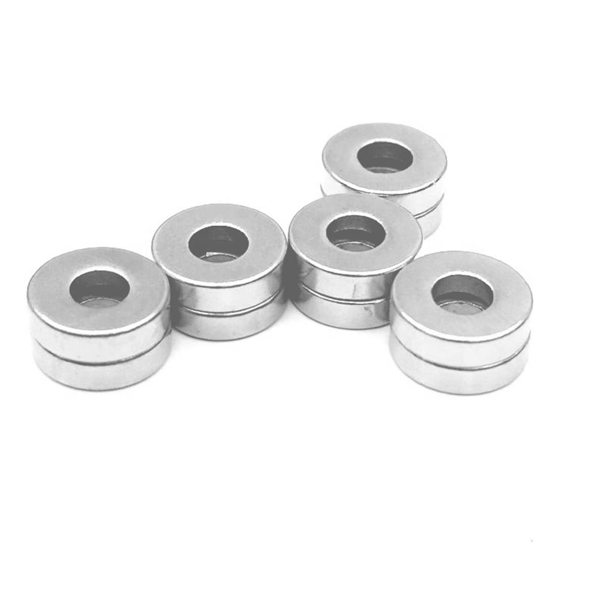 Strong Neodymium Magnets, 10PCS Ring Hole Magnets, Round Magnets For Arts Crafts Hobbies Whiteboard Fridge and Office (8mm x 3mm Hole 3mm)