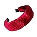 Produktbild Zegeey Damen Stirnband Frauen MäDchen Schicker Elegant Vintage Haarschmuck Haarreif Verfassungs Partei Headwear Haarreife Mit Knoten(A11-rot)