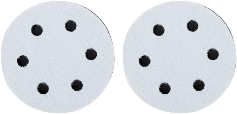 Pack of 2 Soft Sponge Interface Pads 3 Inch Diameter 6 Holes for Orbital Sanders to Provide Cushioning and Reduce Tool Vibration