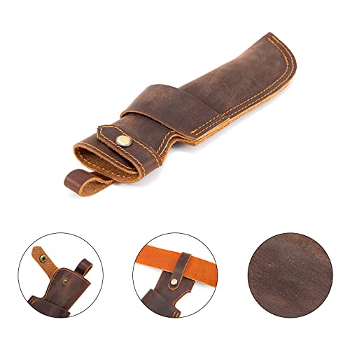 Belt Knife Sheath, Knife Holster For 5 Inch Blade Knife, Horizontal Knife Sheath For Belt Edc Knife Holster Belt, Compact Draw Knife Holster,Darkbrown #TOP3