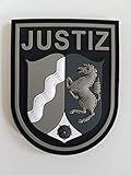 abzeichen justiz hessen Mit Hakenklett auf der Rückseite, so dass das Rubber Patch auf jeder Flauschfläche befestigt werden kann