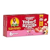Sun-Maid Strawberry & Vanilla Yogurt Coated Raisins - (6 Pack) 1 oz Snack-Size Box - Yogurt Covered Dried Fruit Snack for Lunches and Snacks