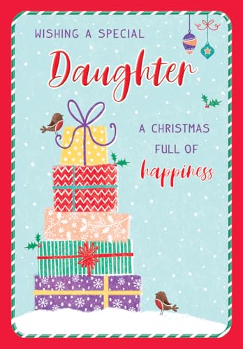 Piccadilly Greetings Modern Christmas Card Daughter Gift pile - Recommended Browse Nodes