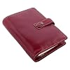 Filofax Malden Personal Size Burgundy Buffalo Leather Organizer Weekly Planner Bundle with DiLoro Ballpoint Pen (Burgundy 2026 with Pen, Personal Paper Size 6.73 x 3.74)
