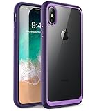 SUPCASE iPhone X, iPhone XS Case, [Unicorn Beetle Style] Premium Hybrid Protective Clear Case for Apple iPhone X 2017/ iPhone XS 2018 Release (Violet)