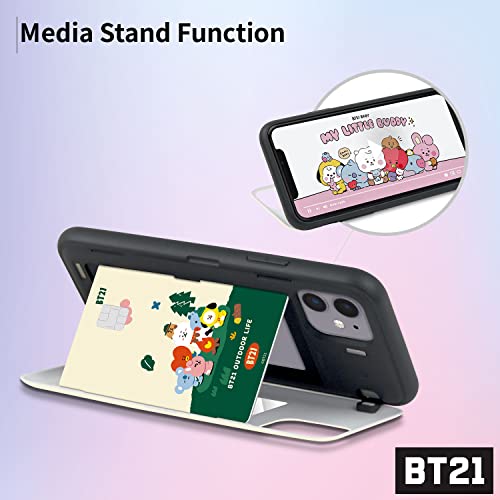Bt21 Official Merchandise For Iphone 11 Case (6.1 Inch) With Card Holder Mirror Shockproof Protective Thin Slim Hard Pc Back Cover Phone Case #TOP4