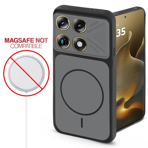 Image of Mr. Case Back Cover for Motorola Signature | Ring Design Protective Case with Camera Cut Protection | Anti Slip Grip | Shockproof Mobile Cover - Black