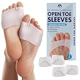 Dr. Frederick's Original Half Toe Sleeve Metatarsal Pads - Bunion & Forefoot Cushioning - 2 Pieces - Great for Diabetic Feet - Prevent Calluses and Blisters - For Men and Women