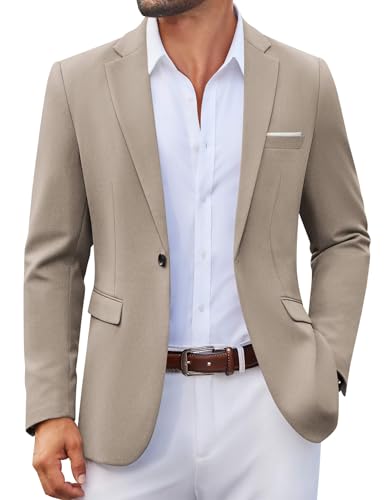 COOFANDY Men's Casual Blazer One Button Sport Coats Lightweight Suit Jacket