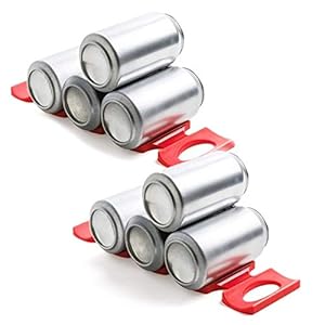 kwmobile Siliconen fles stapelmat (set van 2) – koelkast organizer houder rek om flessen te stapelen, blikjes, bier…