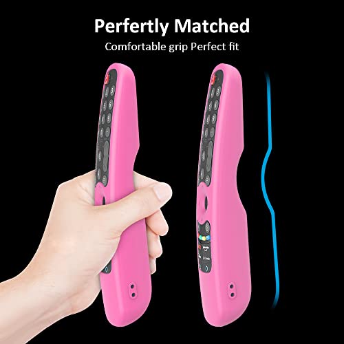 Coque en silicone rose pour télécommande LG AN-MR21GA et MR22GA LEFXMOPHY - 2