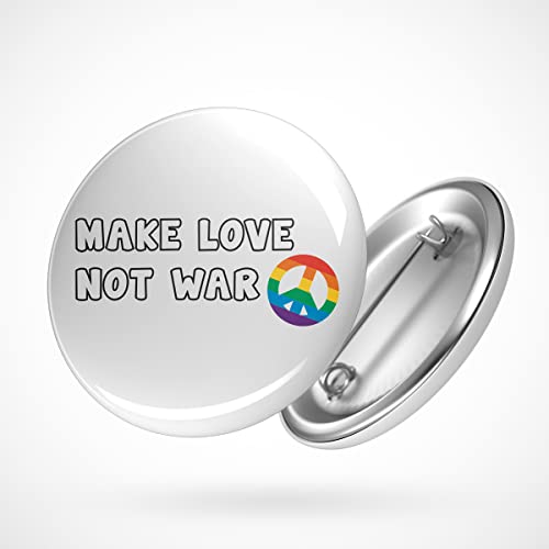 HUURAA! Kiwikatze - Chapa con mensaje "Make Love not War" Cover