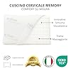 The Double Twenty Cuscino Antirussamento in Memory Foam | Alto 18cm | Antireflusso | Ergonomico e Traspirante | Supporto Ottimale per Collo e Cervicale | Fodera Ipoallergenica in Argento Naturale |