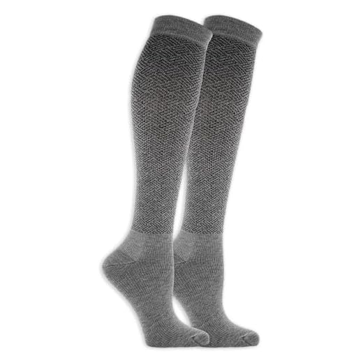 Dr. Scholl's Mens Graduated Compression Over The Calf - 2 & 3 Pair Packs Energizing Comfort And Fatigue Relief Casual Sock, Charcoal Heather, 7-12 US