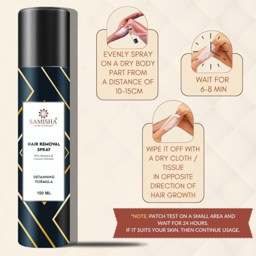 Image of Hair Removal Spray for Woman - Painless Hair Remover Spray for Legs, Arms, Underarms & Bikini Line | Fast-Acting Hair Removal Spray for Smooth, Salon-Like Skin at Home, All Skin Types, 100ml