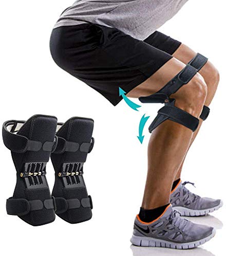 Image of Spring Knee Support Brace for Men & Women | Adjustable Knee Stabilizer with Side Springs | Gym Workout Running Squats Joint Support Strap.(Multicolor |Pair of 1)