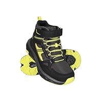 Mountain Warehouse Wander Kids Waterproof Adaptive Walking Boot Black Junior Shoe Size 4