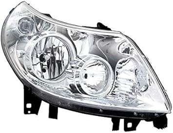 Faro derecho compatible con Citroen Jumper Fiat Ducato Peugeot Boxer 2006 2007 2008 2009 2010 VP1402P faro delantero lado pasajero Asamblea proyector luz delantera coche lámpara cromo LHD