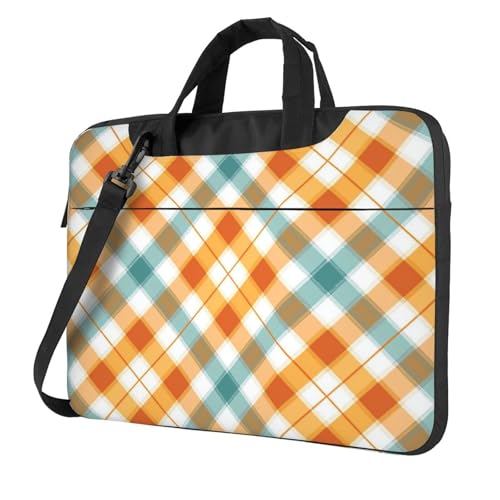 Bolso para laptop impermeable 14 pulgadas naranja y azul miniatura 1