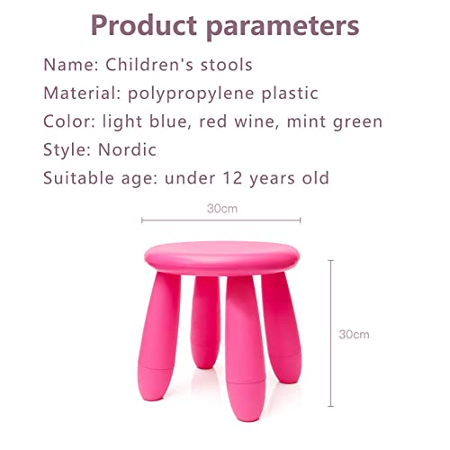 Image of Kids Step Stool, Kindergarten Study Stools, Lightweight Footstools are Sturdy and Durable, Very Suitable for Use in The Kitchen, Bathroom and Bedroom (Red Wine)