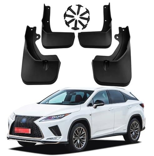 Mud Flaps Mud Guards Fit for Lexus RX 2020-2022, Front & Rear Mud Splash Guards Accessories - 4 Pc, Black - LANNITEN LAN-RX 20-22