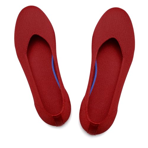 Image of Women's Ballet Flat Dressy Casual Knit Shoes Round Toe Women Mesh Flats