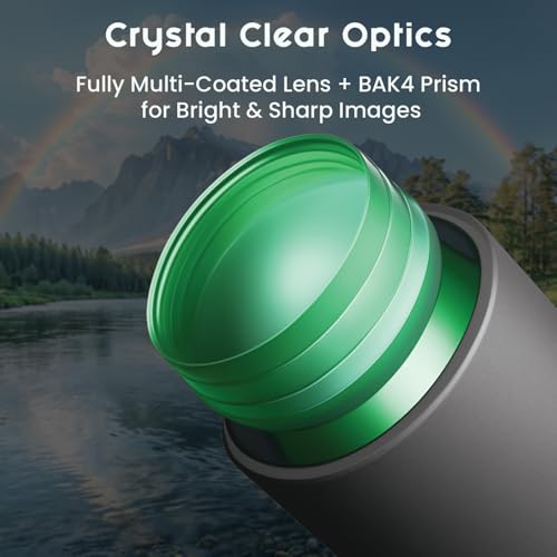 Image of HINISO Spotting Scope 20-60x60 HD Zoom Telescope with Tripod & Phone Adapter | BAK4 Prism, Waterproof Fogproof Scope for Bird Watching, Wildlife, Stargazing & Moon Viewing