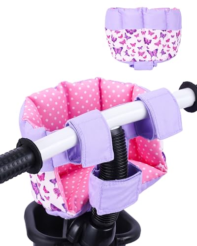 BABESIDE Doll Bike Seat for 12 Inch Dolls Butterfly Doll Carrier for Kids Bike and Scooter Baby Doll Accessories for Outdoor Play Doll Bicycle Seat Gift for Girls Age 3+