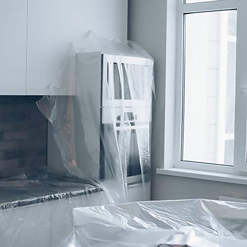 Miniatura 3 de Plástico Cubretodo Protector Multiuso Para Tapar Suelos, Muebles, Puertas, Ventana Interior Y Exterior 4x3 M, 6 Micras Básico 1 Pieza
