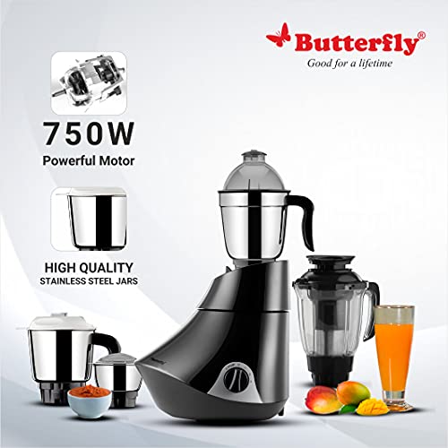 Compare Butterfly 750 Watts 4 Jar Mixer Grinder and 600 ml Unbreakable Chopper Combo Price in