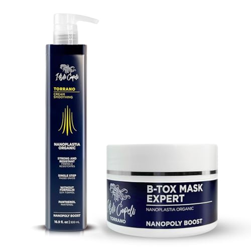 I Belli Capelli Torrano Keratin Hair Treatment Kit - Formaldehyde-Free Straightening with Nanoplastia and B-tox (2 Pack)