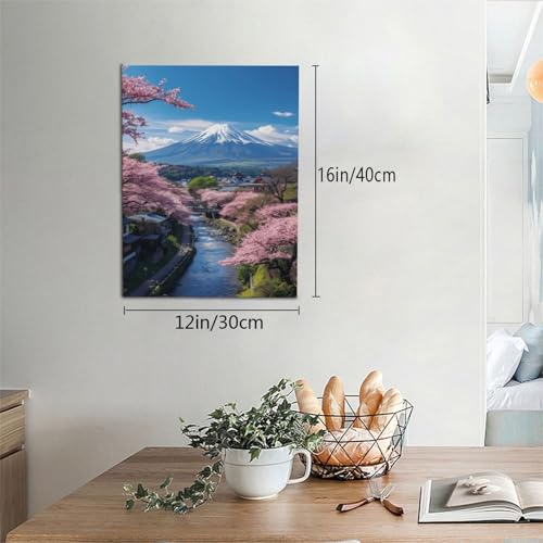 アートパネル 日本風景 富士山 桜 インテリア絵画 キャンバスアート 壁掛け 装飾画 おしゃれ 環境に優しいインク 色褪せにくい リビング 寝室 玄関 オフィス 装飾 ギフトに最適 [4]