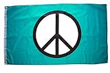 High Supply 3x5 Foot Peace Flag with Double Stitched Edges, 100% Polyester Fabric, and Two Brass Grommets, Peace Sign Flag