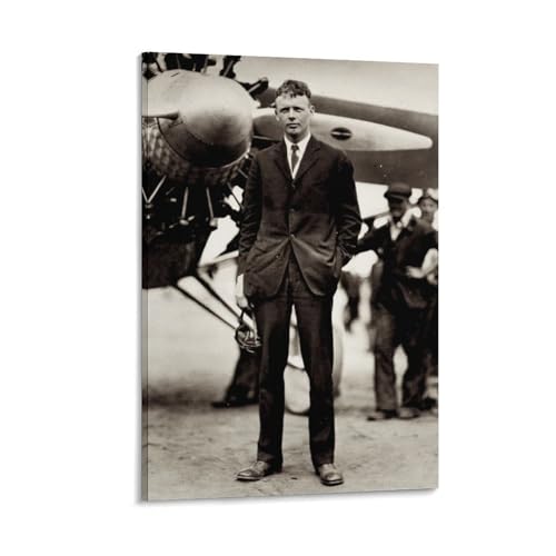 Poster Charles Lindbergh en toile suspendue pour habiller un mur de chambre
