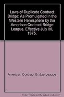 Laws of Duplicate Contract Bridge: The International Code 0517524406 Book Cover