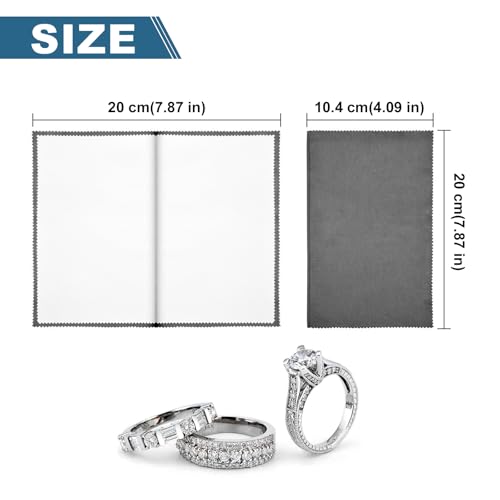 image for SEVENWELL Silver Polishing Cloth, Jewelry Cleaner Cloth for Sterling S