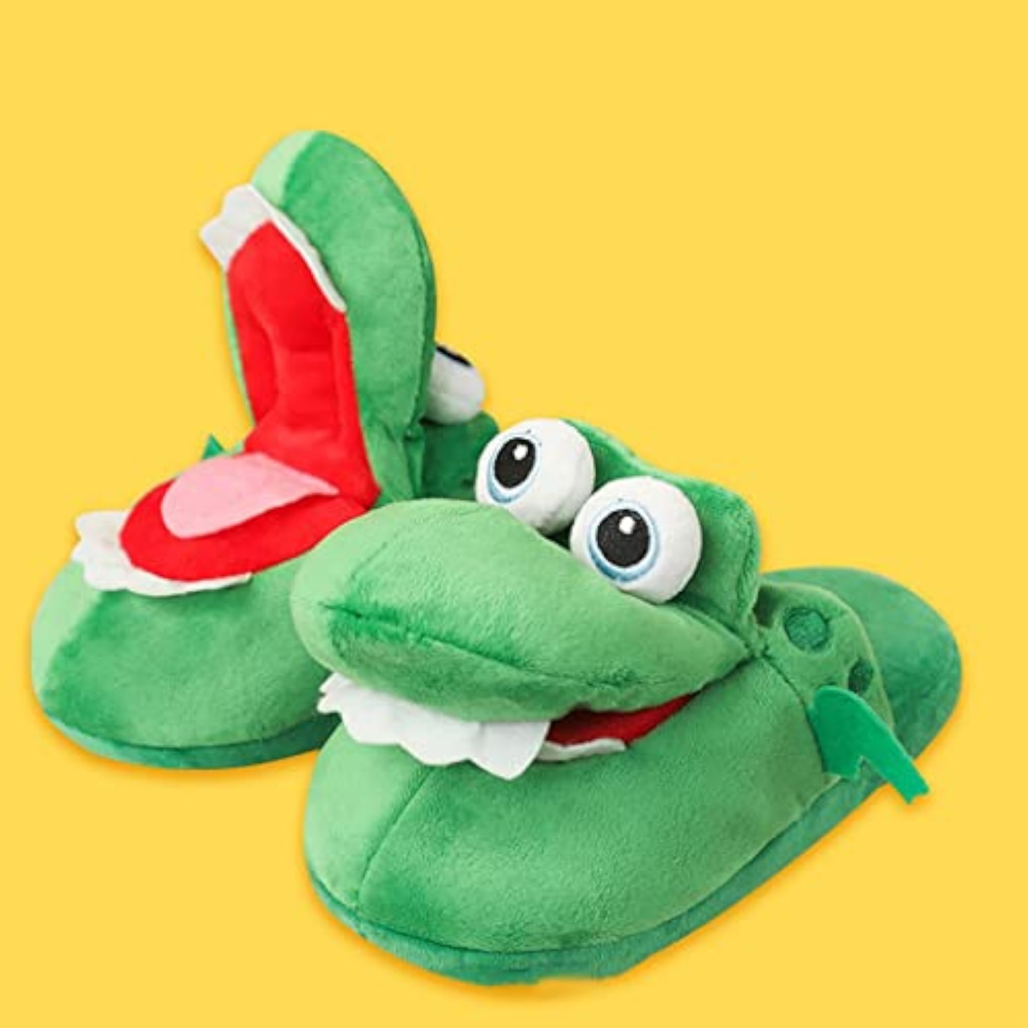 Winter Warm Crocodile Shape Indoor Slippers, Size 38-39