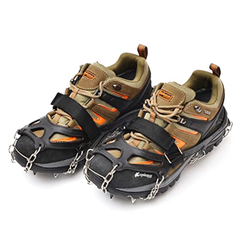 KOMBIUDA Snow Spikes for Hiking Boots Anti-Skid Claws Silicone Grips for Winter