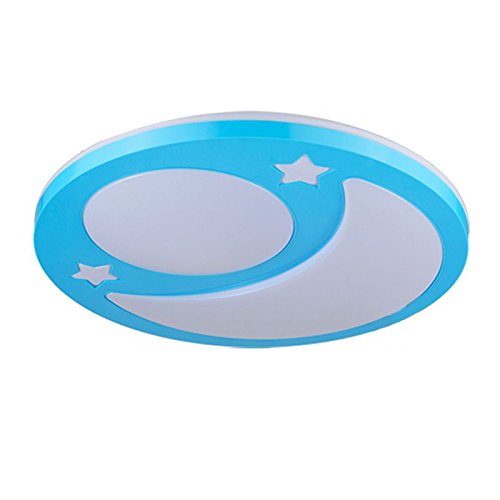 LED Księżyc-gwiazda-pokój dziecięcy lampa sufitowa kreatywna karykatura pokój dziecięcy sypialnia lampa sufitowa (niebieska)