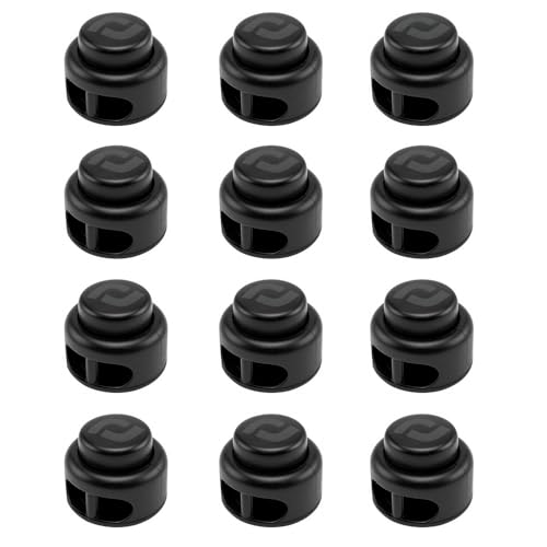RJ-Sport Heavy Duty Cord Locks - Double Hole Drawstring Stopper Fastener for No Tie Shoelaces and...