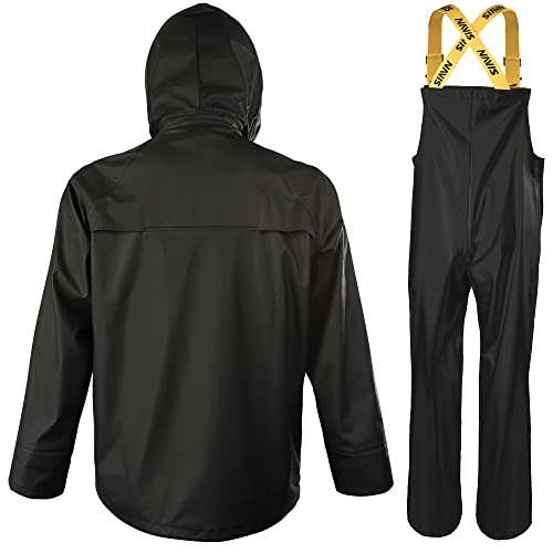 Waterproof Rain Jacket Pants with Hood for Men Women Rain Suits Foul