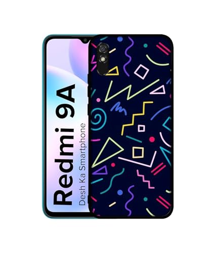 Image of Retro Abstract Design Premium 2D Printed Metal Back Case Cover for Mi Redmi 9A / 9A Sport / 9i / 9i Sport