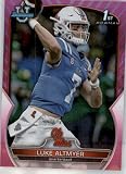 2022 Bowman Chrome University Pink Refractor #43 Luke Altmyer Ole Miss Rebels NCAA Football Trading Card in Raw (NM or Better) Condition