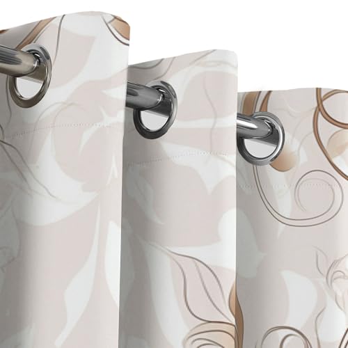 Rideau thermique isolant en polyester occultant décoratif de qualité supérieure 140x180 cm