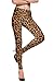 Rikki Women's Elastic Large Leopard Print Gradual Change Leggings (Large, Coffee)